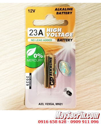 GNP-A23AF, Pin 12v Pin A23 A23 MN23 V23GA, Pin GP High Voltage GNP-A23AF Alkaline 12v /Vỉ 1viên